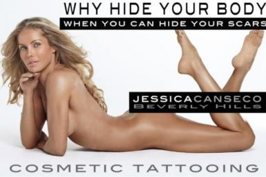 Jessica Canseco in a cosmetic tattoo specialist