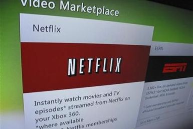A screen grab shows the access to Netflix online as displayed on a television screen in Encinitas