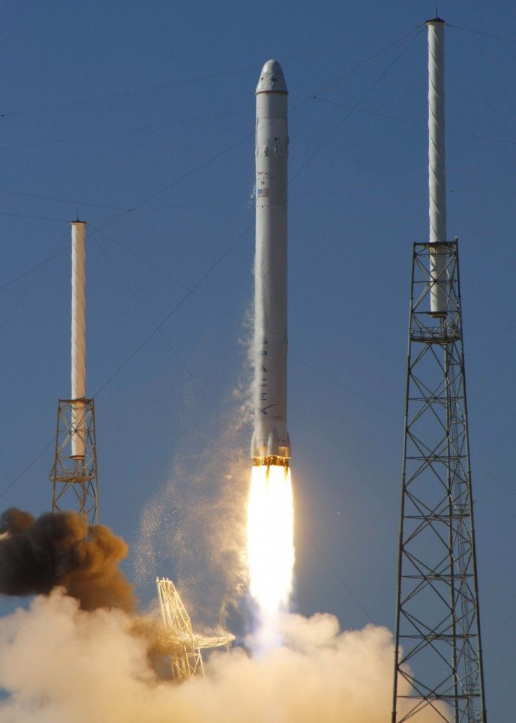 Test flight of Dragon capsule and Falcon 9 rocket.