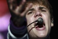 Canadian pop singer Justin Bieber performs during his ''My World Tour'' concert in Caracas