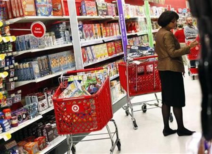 A woman shops at a Target store in New York