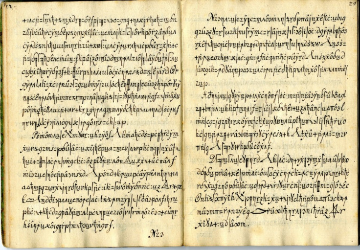 A page of the Copiale Cipher