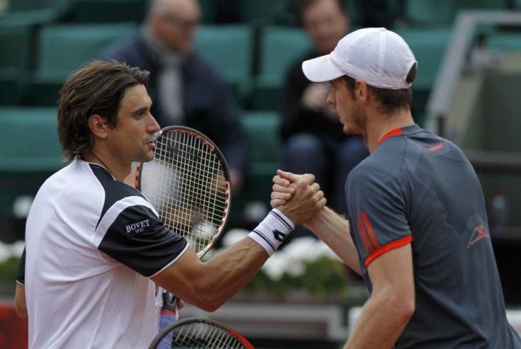 David Ferrer (L) and Andy Murray