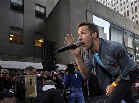 Coldplay's singer Chris Martin performs on NBC's ''today'' show in New York
