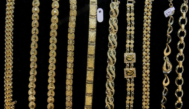 Gold necklaces, bracelets