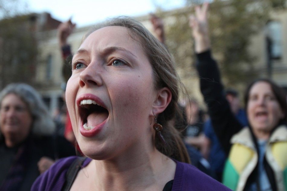 An quotOccupy Wall Streetquot demonstrator chants during a demonstration in Oakland