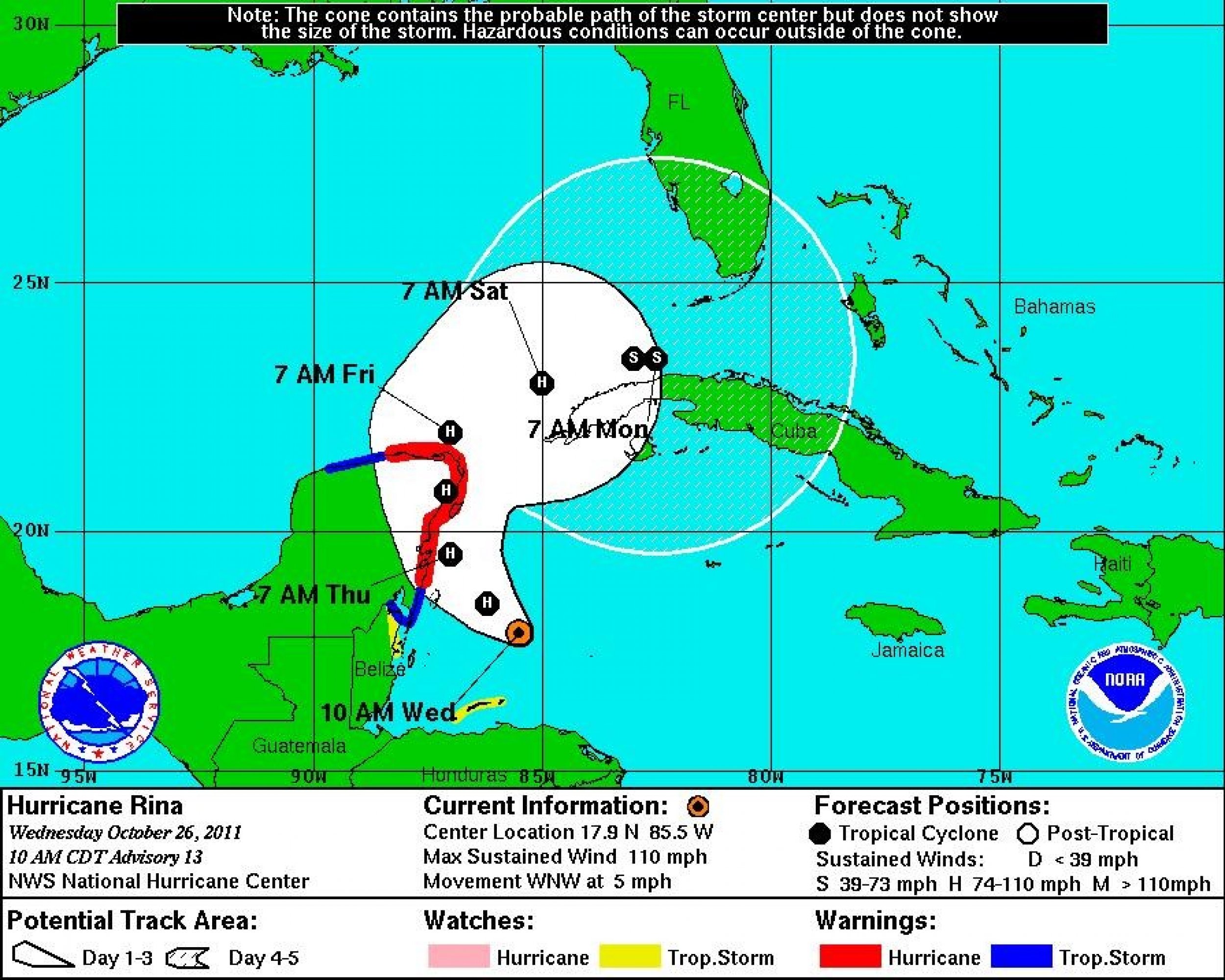 Hurricane Rina Projected Path Causes Travel Disruption for Airlines