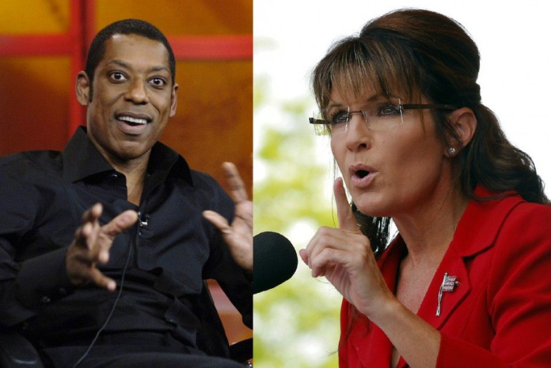 Orlando Jones and Sarah Palin