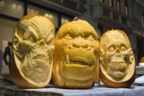 Spooky Halloween Emblem: Jack-o'-lantern; Scary Faces for Halloween 2011 [Zombie Pumpkin PHOTOS] 