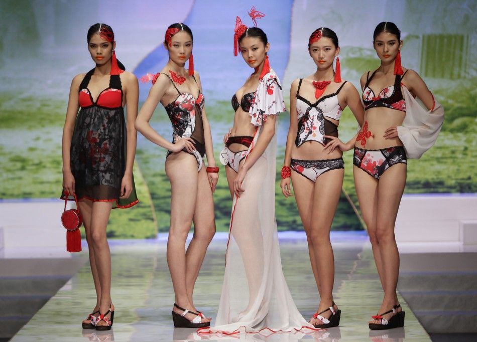 Models present creations for the quotOrdifen Cup,quot a lingerie design contest, during China Fashion Week for SpringSummer 2012 in Beijing October 26, 2011