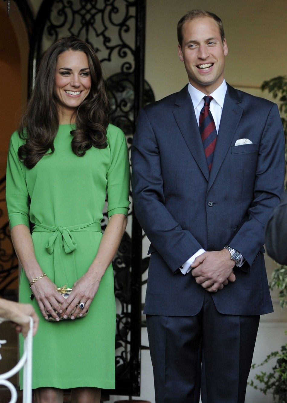 Britains Prince William and his wife Catherine, Duchess of Cambridge attend a private reception in Los Angeles 09072011