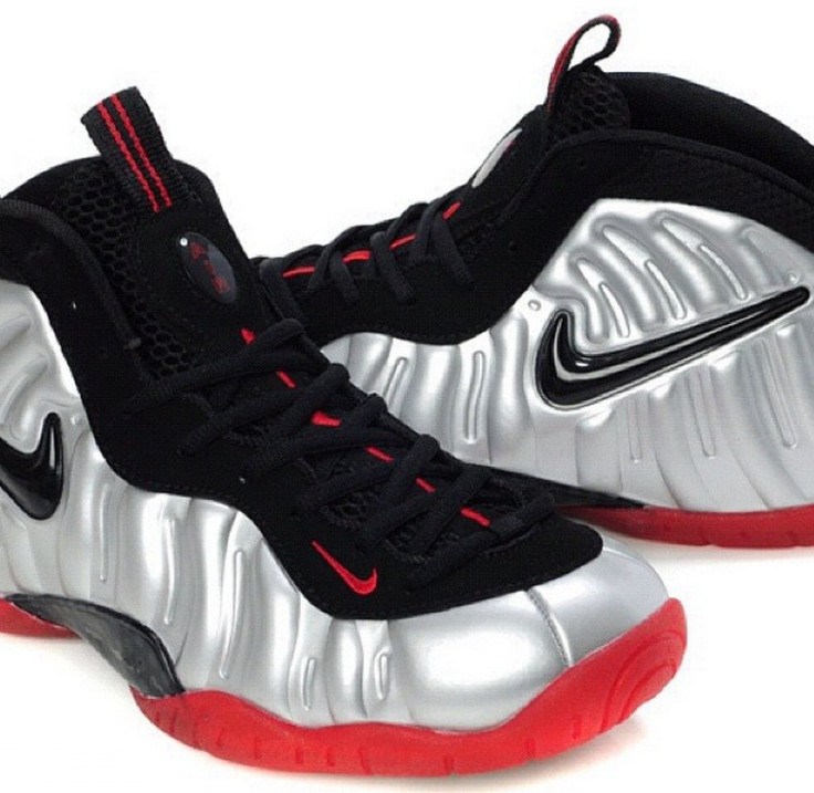 Crimson and Silver Nike Foamposite Pros