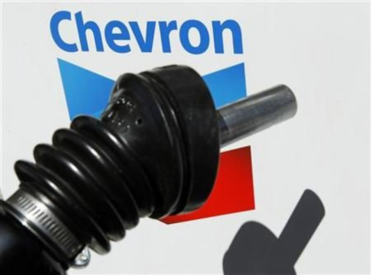 A Chevron gas pump is shown at a Chevron gas station in Encinitas