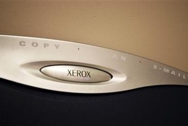 A generic picture of a Xerox logo on a photocopier.