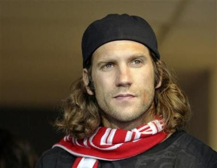 German mid-fielder Torsten Frings watches Toronto FC play Vancouver Whitecaps FC during the second half of their MLS soccer match in Toronto