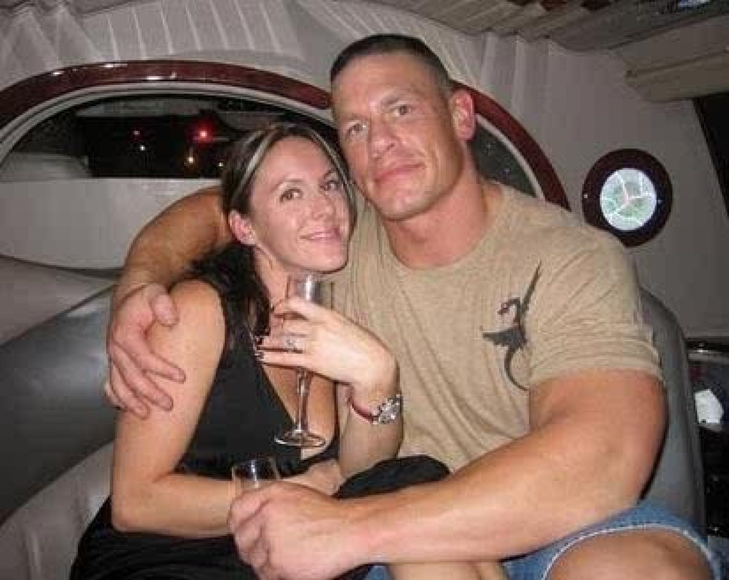 John Cena and Elizabeth Huberdeau celebrate their engagement