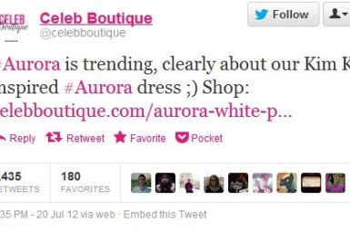 Celeb Boutique Sparks Outrage On Twitter After &#039;Dark Knight Rises&#039; Massacre, Uses #Aurora To Advertise New Kim Kardashian Dress