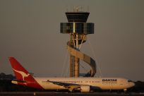 Qantas plane at Sydney's airport