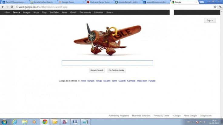 Google Search Celebrates Amelia Earhart&#039;s Birth Anniversary