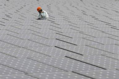 Solar Panel Field in Japan