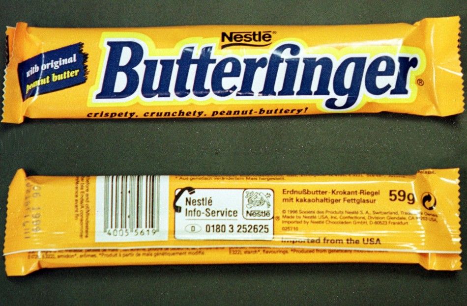 quotButterfingerquot chocolate bars made by the Suisse Nestle Group