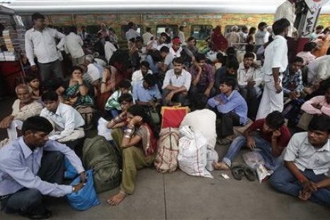 Stranded railway passengers