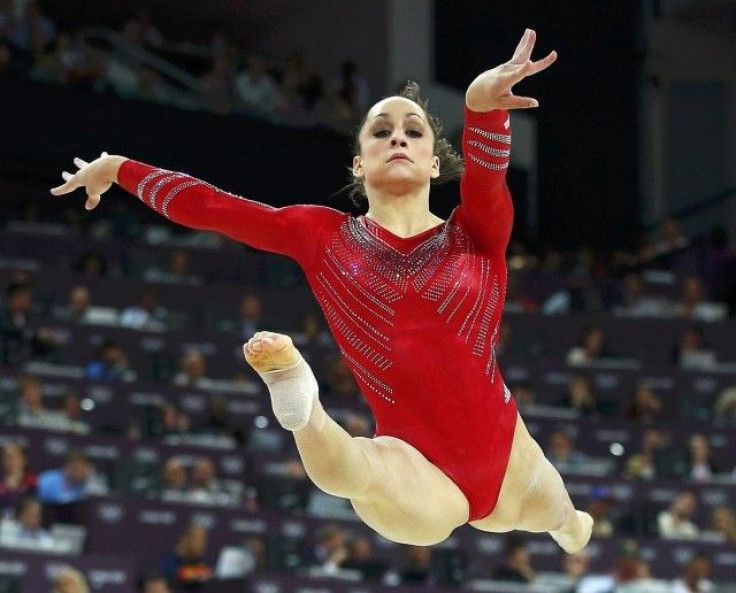 Jordyn Wieber of the U.S. performs her floor exercise 