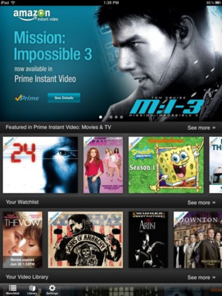 Amazon iPad Instant Video App