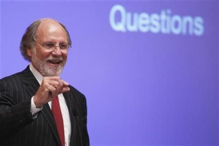 Jon Corzine, outgoing chairman and chief executive officer of MF Global Holdings