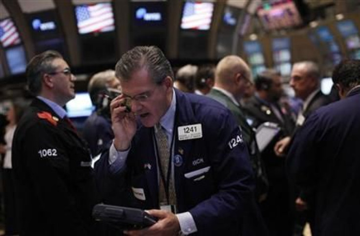 Trader Richard Deviccaro of Morgan Stanley works on the floor of the New York Stock Exchange