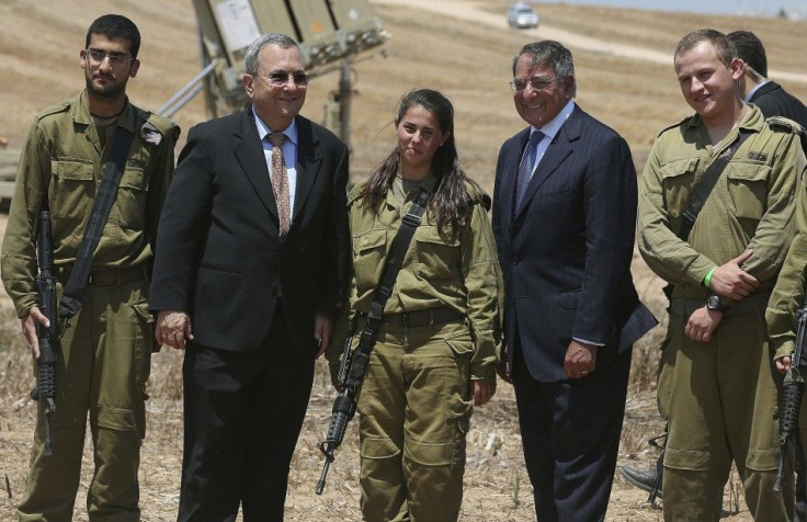 Panetta with Barak in Israel near Gaza