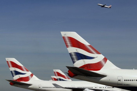 A British Airways passenger jet takes off from Heathrow Airport in west London