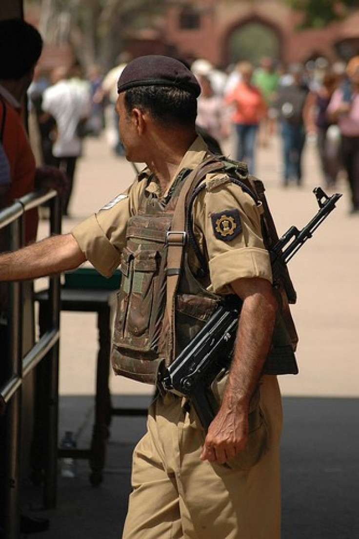 Armed Indian policeman