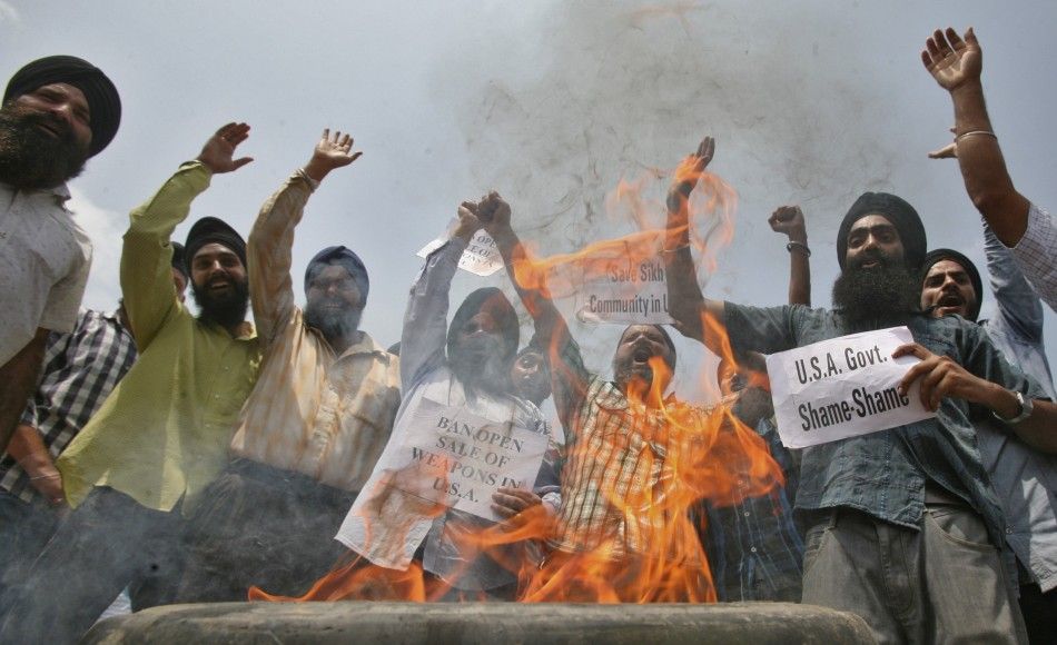 Sikhs In India Protest Against Wisconsin Sikh Temple Shooting Photos