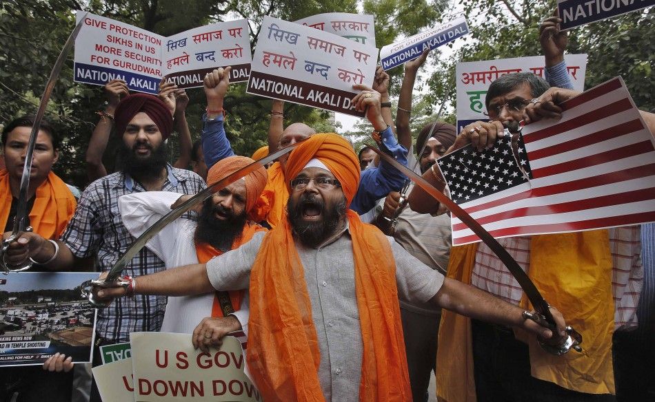 Sikhs In India Protest Against Wisconsin Sikh Temple Shooting Photos