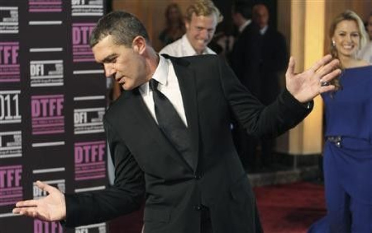 Actor Antonio Banderas poses on the red carpet upon his arrival at the Doha Tribeca Film Festival in Doha