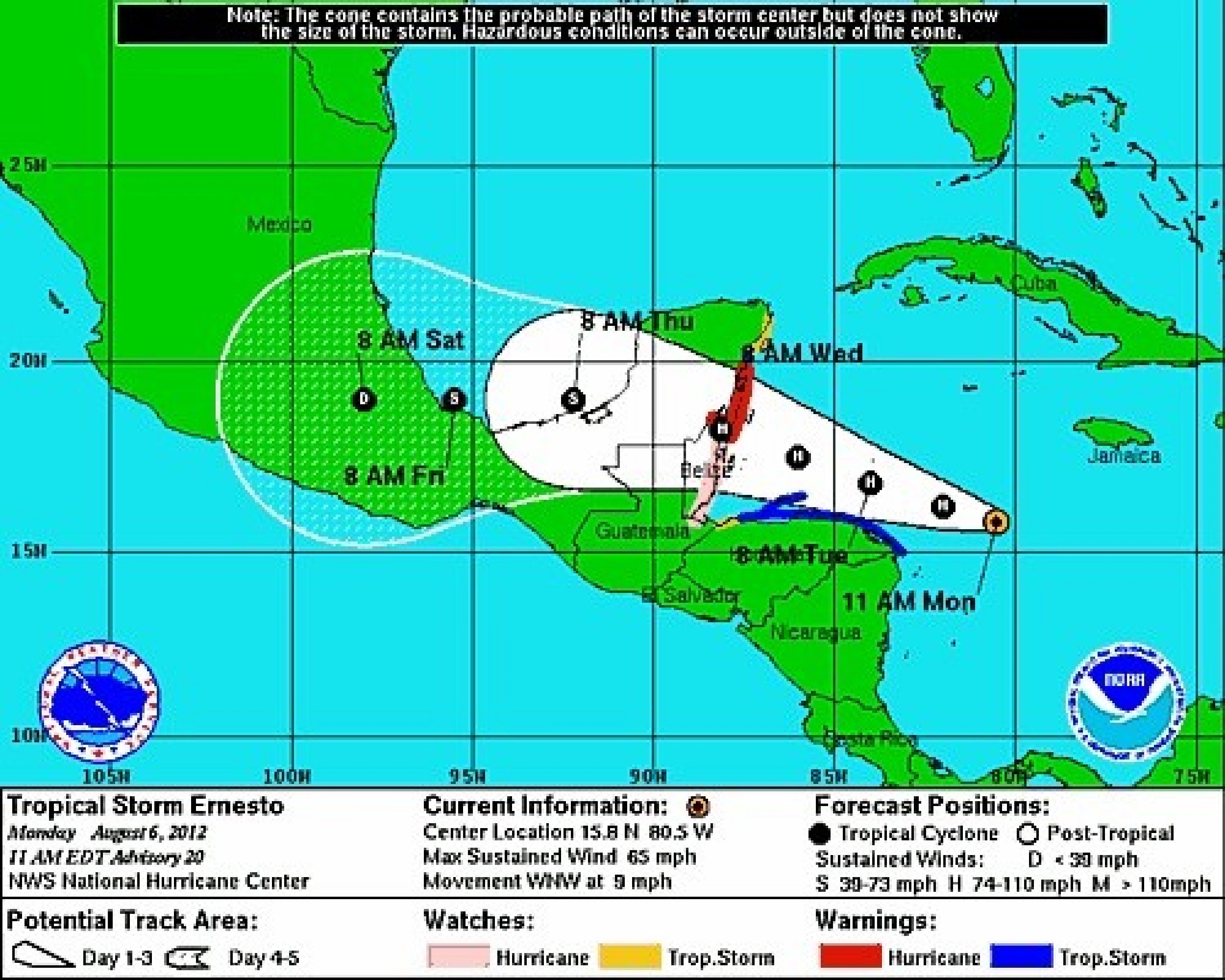 Tropical Storm Ernesto Strengthens, Expected To Hurricane As