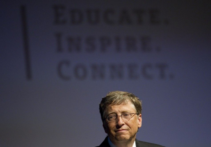 Billionaire philanthropist Bill Gates attends a podium discussion at the 61st Lindau Nobel Laureate Meetings in Lindau