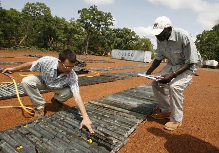 Randgold Resources employee checks samples in Tongon, Ivory Coast