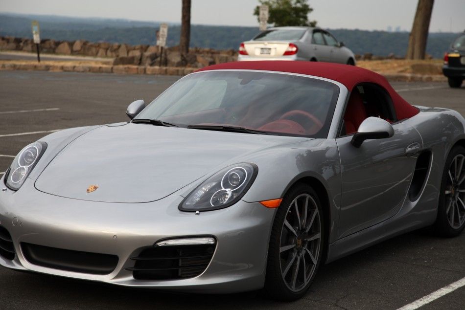 The 2013 Porsche Boxster S parked along the Palisades.
