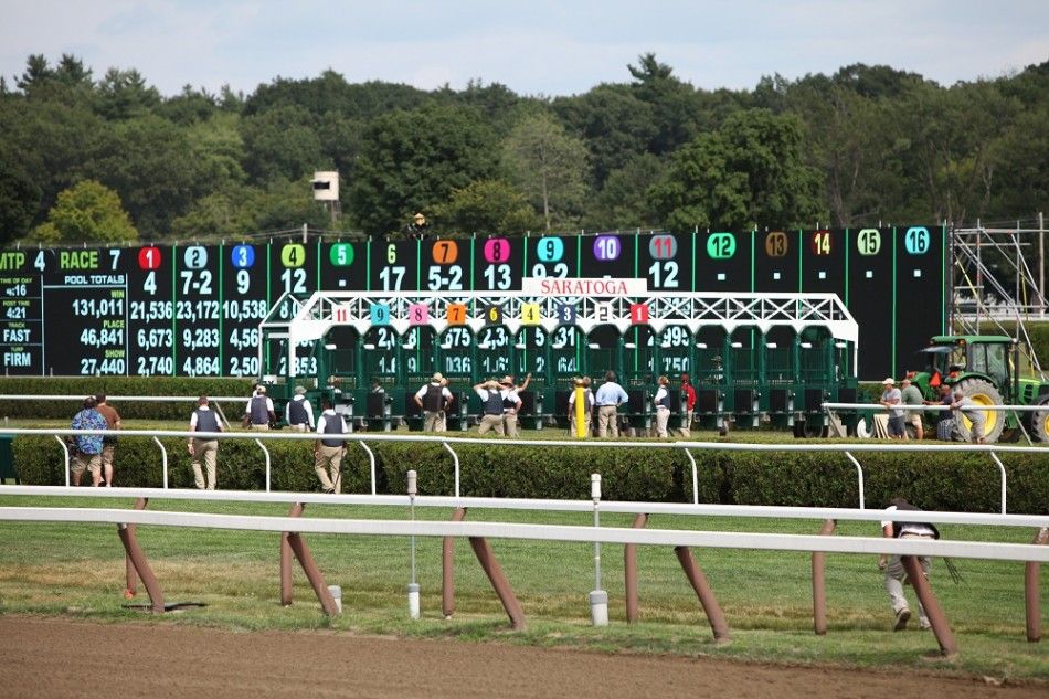 The track at the Saratoga Race Course.