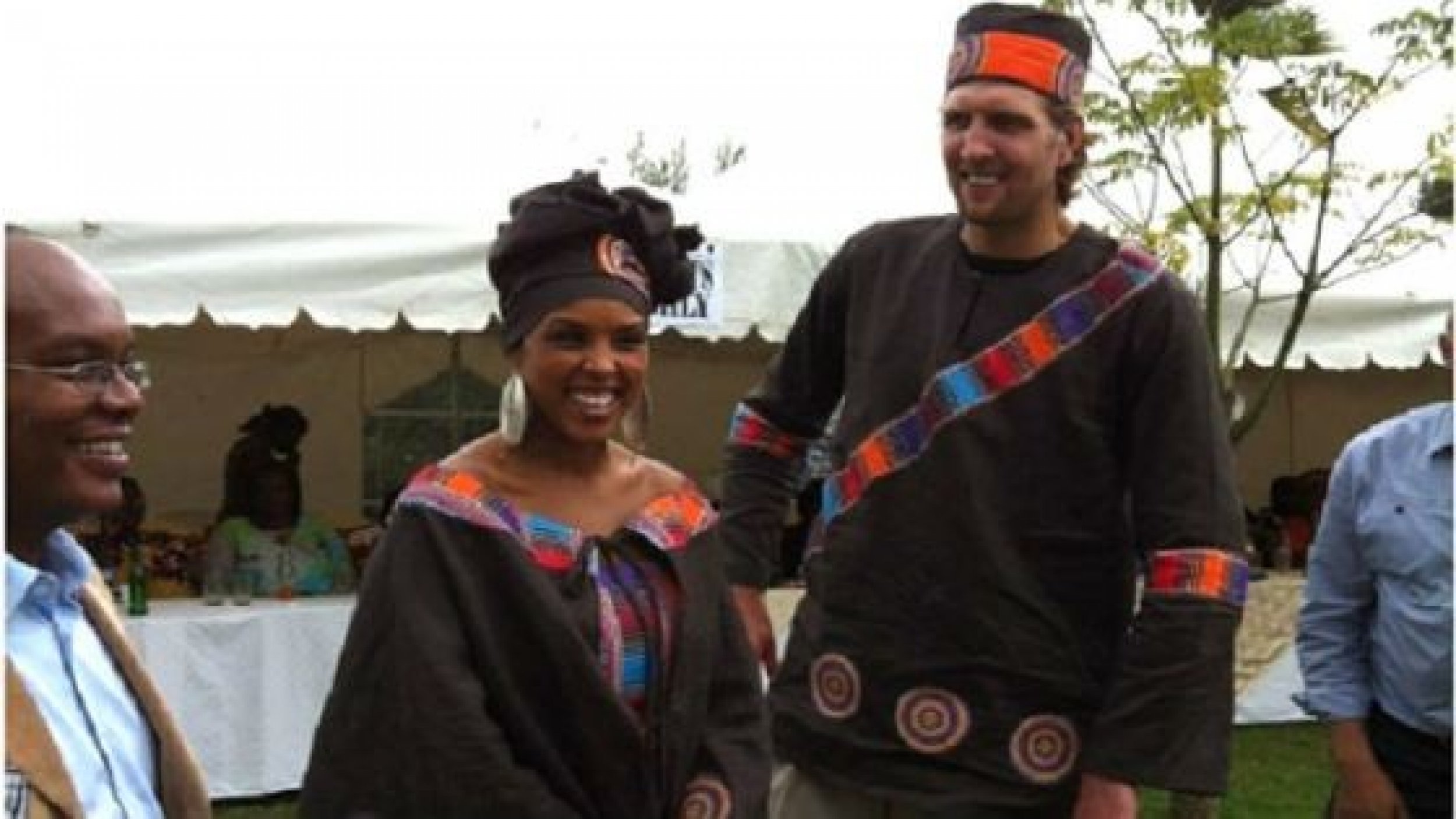 The couple reportedly got married traditional Kikuyu clothing