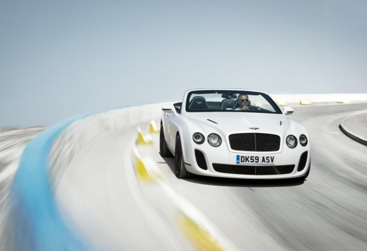 The Bentley Continental Supersports Convertible drives.