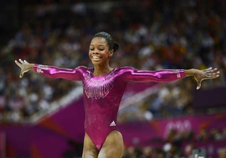 Gabby Douglas performing at the London Olympics 2012