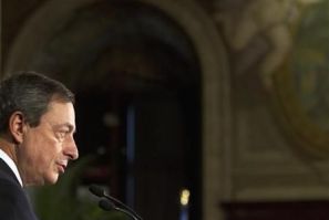 Incoming ECB President Draghi speaks at the &quot;World Savings Day&quot; meeting in Rome