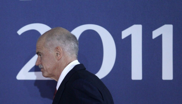 Greece&#039;s Prime Minister Papandreou arrives at the G20 venue where world leaders gather in Cannes