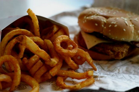 Cheeseburger and curly fries