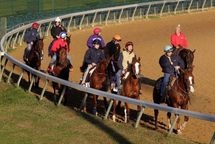 Churchill Downs is upon us this weekend as the Breeders' Cup Classic highlights 15 total 2011 Breeders' Cup Championship races. Here, several horses walk together on the track during early morning workouts at Churchill Downs in Louisville, Kentu