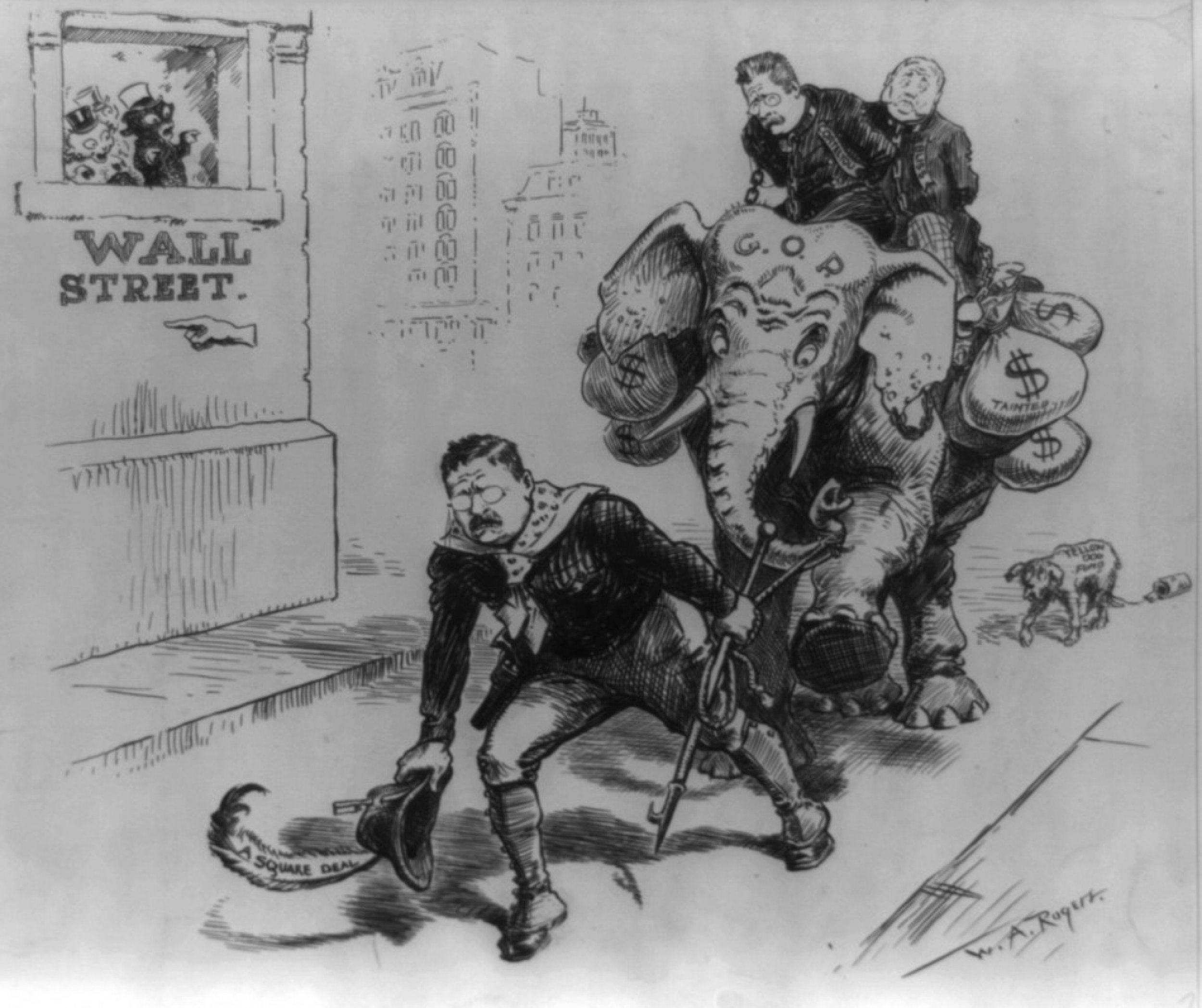 Roosevelt039s reputation preceded him and led many to surmise he was the right man to take on an out-of-control Wall Street. This 1905 cartoon by W.A. Rogers in the New York Herald makes the point.