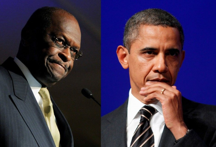 Herman Cain and President Obama